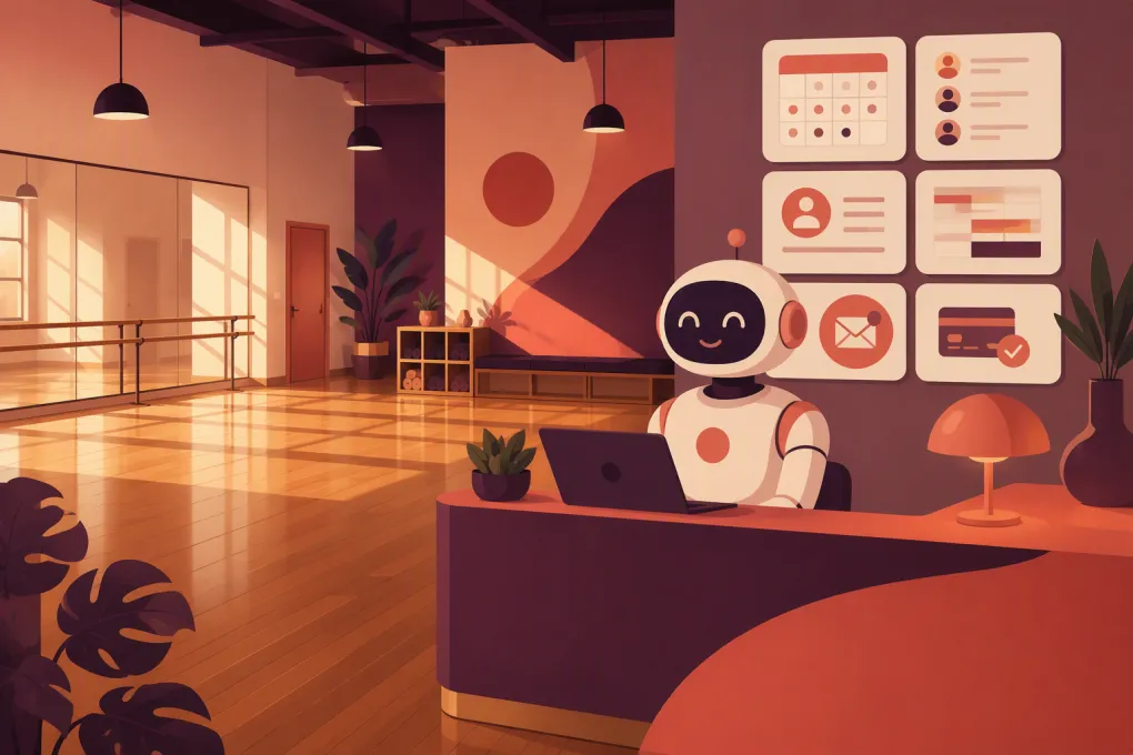 AI receptionist managing after-hours inquiries and class bookings for a dance studio