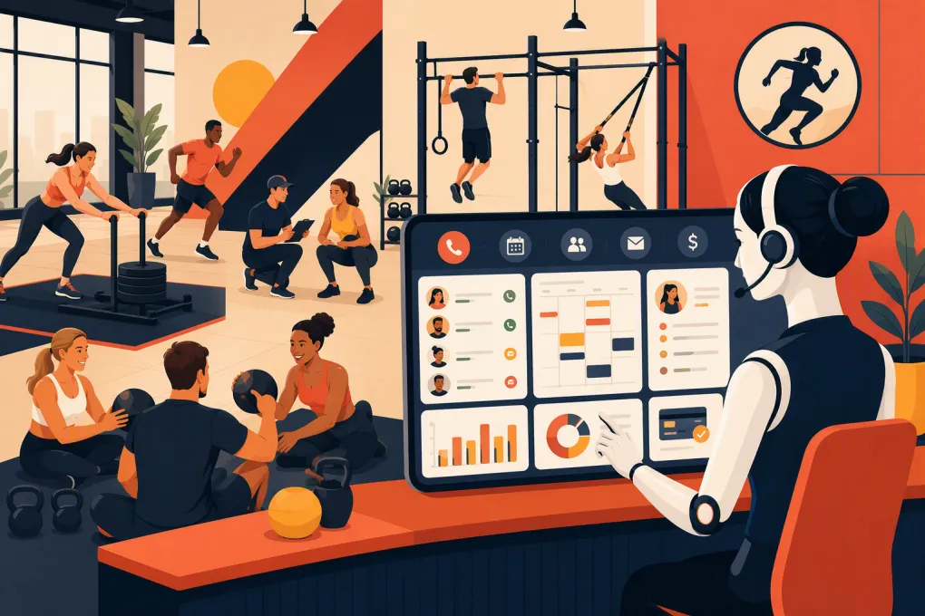 AI receptionist managing leads, class bookings and payments for a bootcamp gym