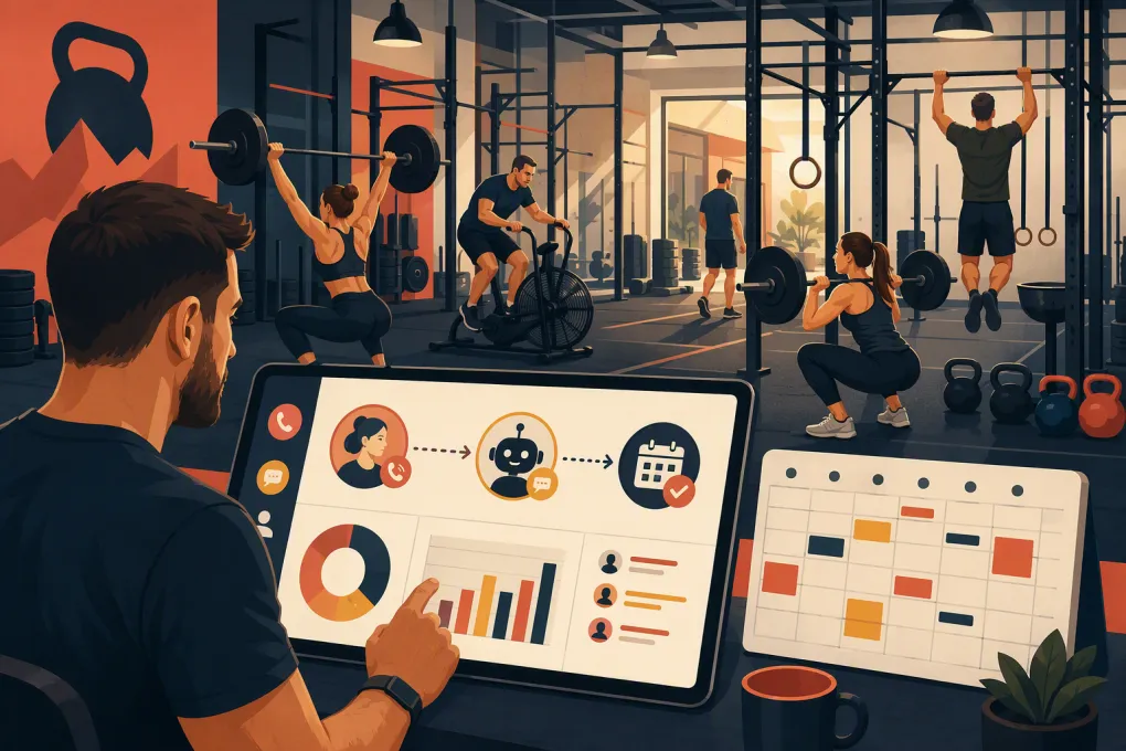 CrossFit gym owner using an AI receptionist to manage leads and book intro sessions