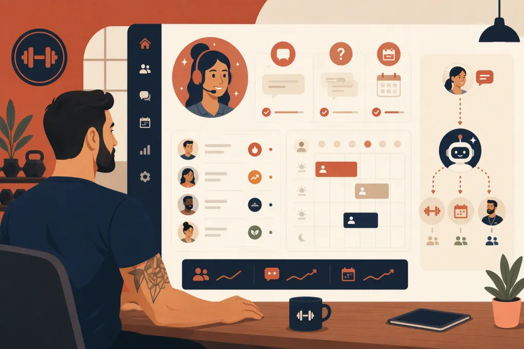 Gym owner using an AI receptionist to qualify leads and book tours