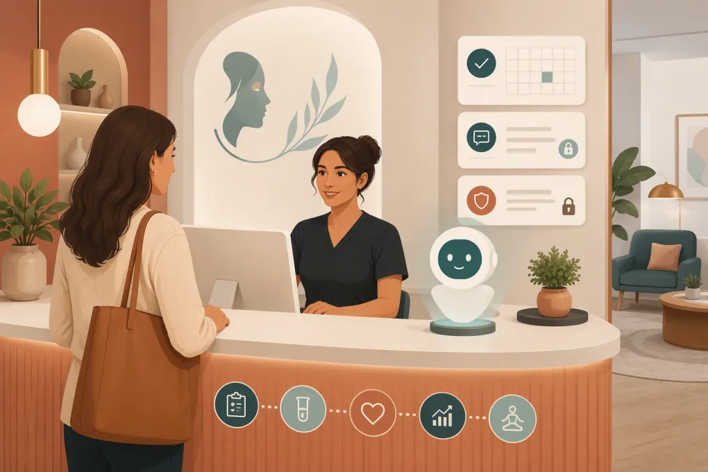 AI receptionist managing calls, messages and appointments for a hormone replacement clinic