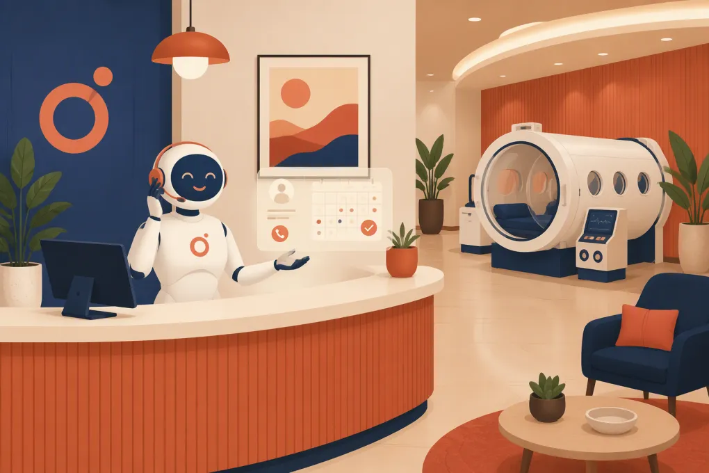 AI assistant managing calls and appointments at a hyperbaric oxygen therapy center