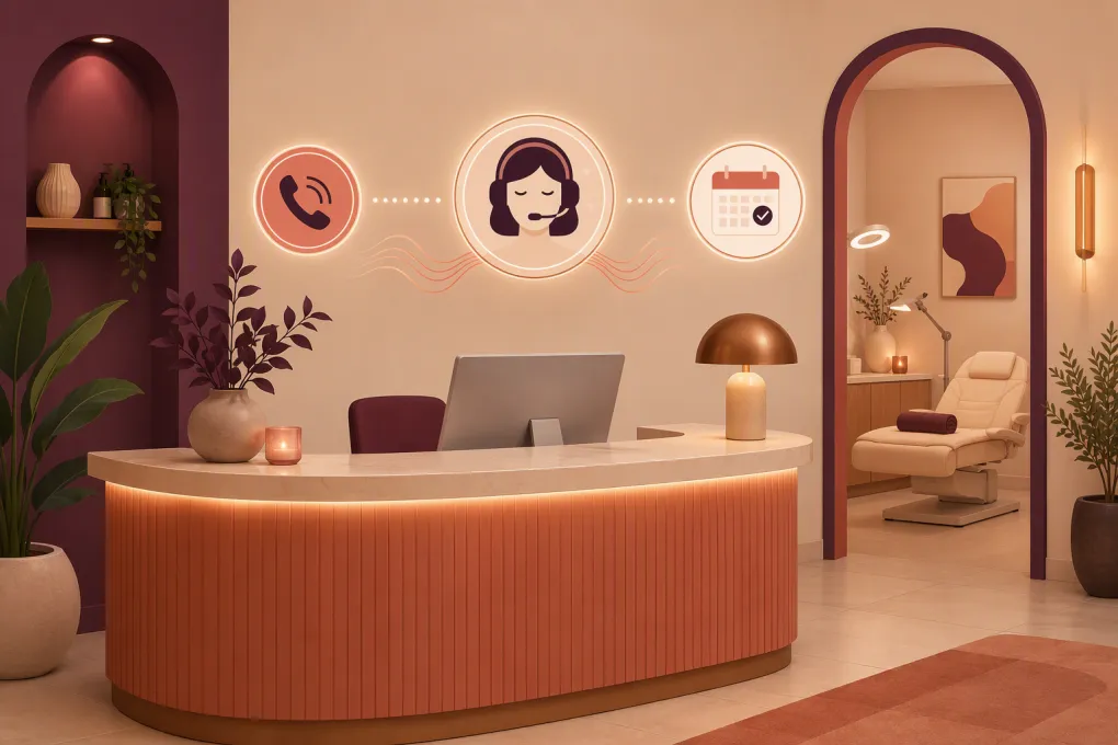 AI receptionist converting an after-hours med spa call into a booked consultation