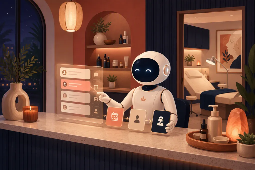 AI receptionist routing med spa eligibility inquiries to consultations and clinical staff