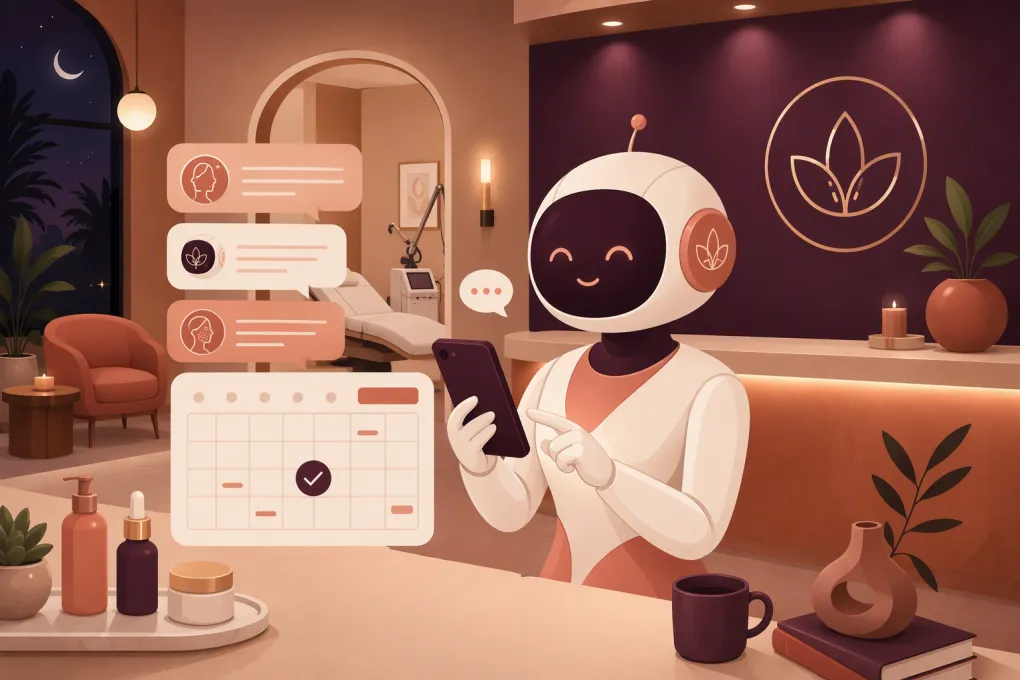 AI receptionist responding to med spa treatment quote requests and booking consultations