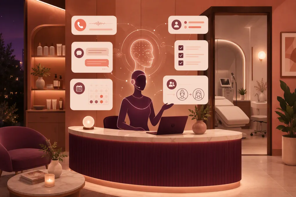 AI assistant handling inquiries and consultation bookings for a microneedling clinic