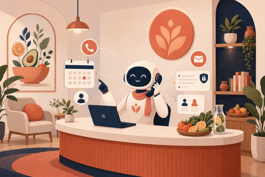 AI assistant managing calls, messages, and appointments for a nutrition clinic