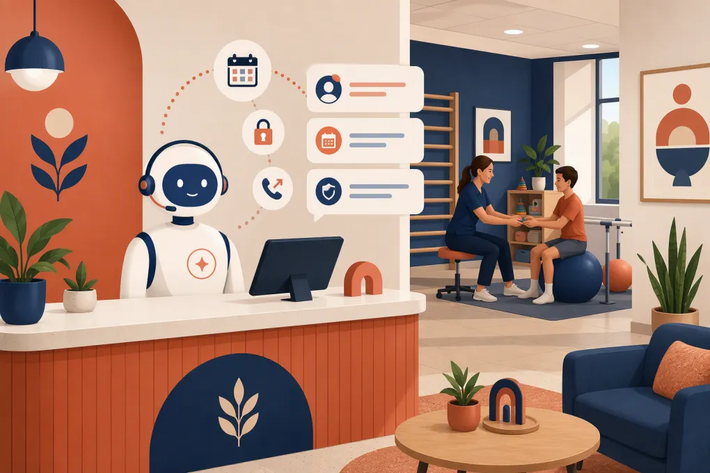 AI receptionist managing calls and scheduling for an occupational therapy clinic