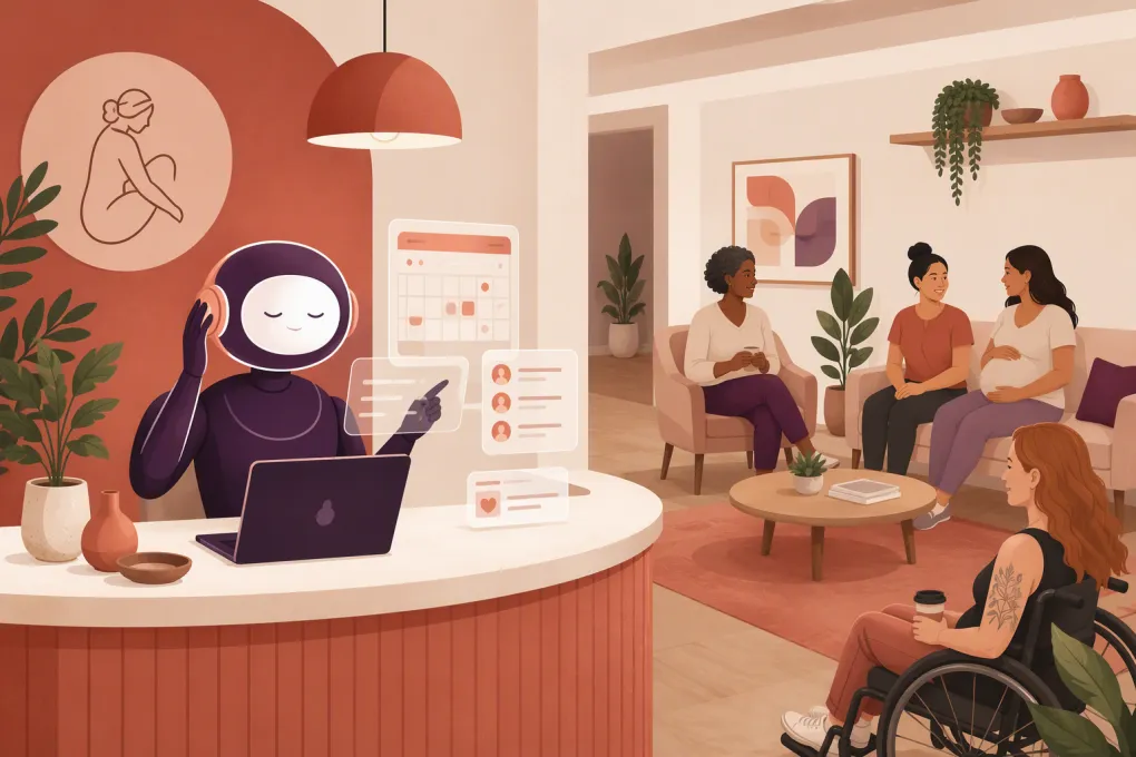 AI receptionist managing calls and appointments for a pelvic floor therapy clinic