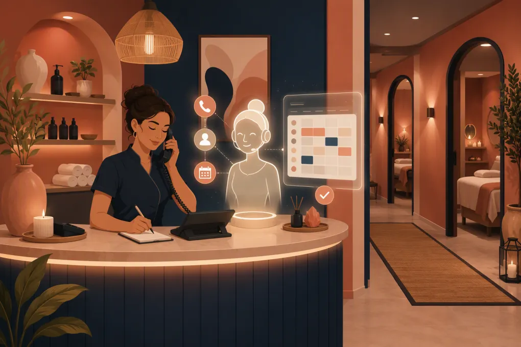 AI receptionist turning missed spa calls into booked appointments after hours