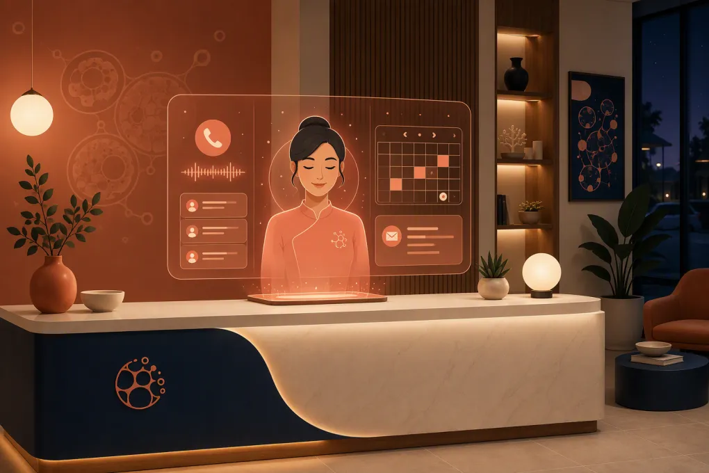 AI receptionist handling calls and consultation bookings for a stem cell therapy clinic