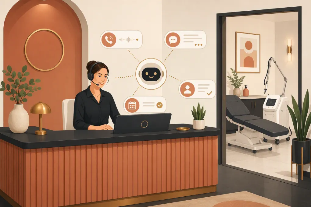 AI receptionist managing calls and consultation bookings for a tattoo removal clinic