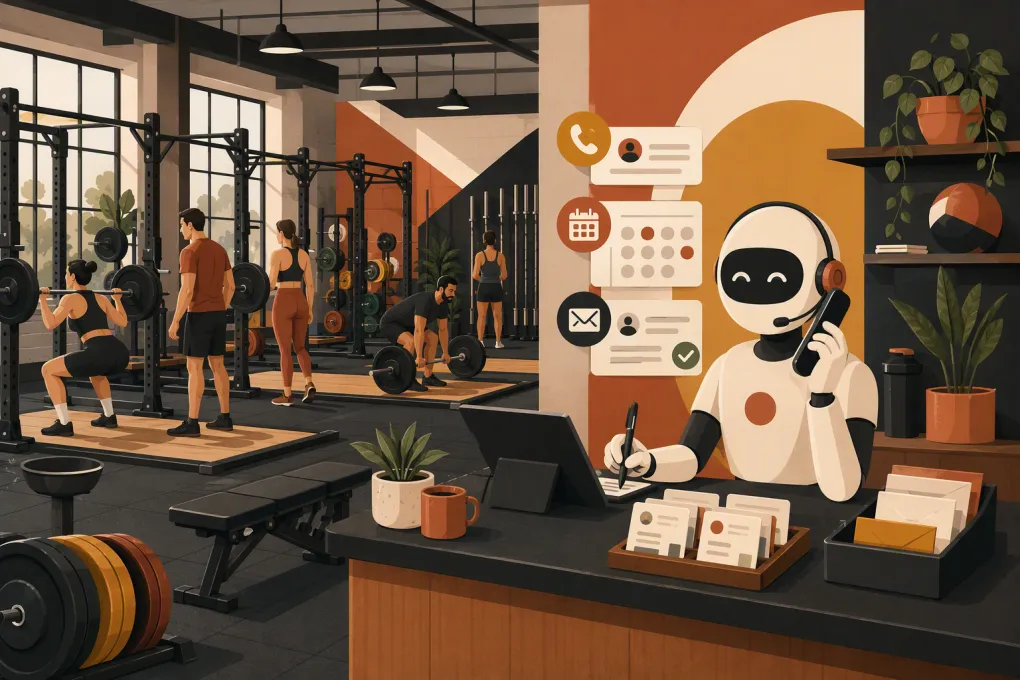 AI receptionist managing calls and bookings for a weightlifting gym