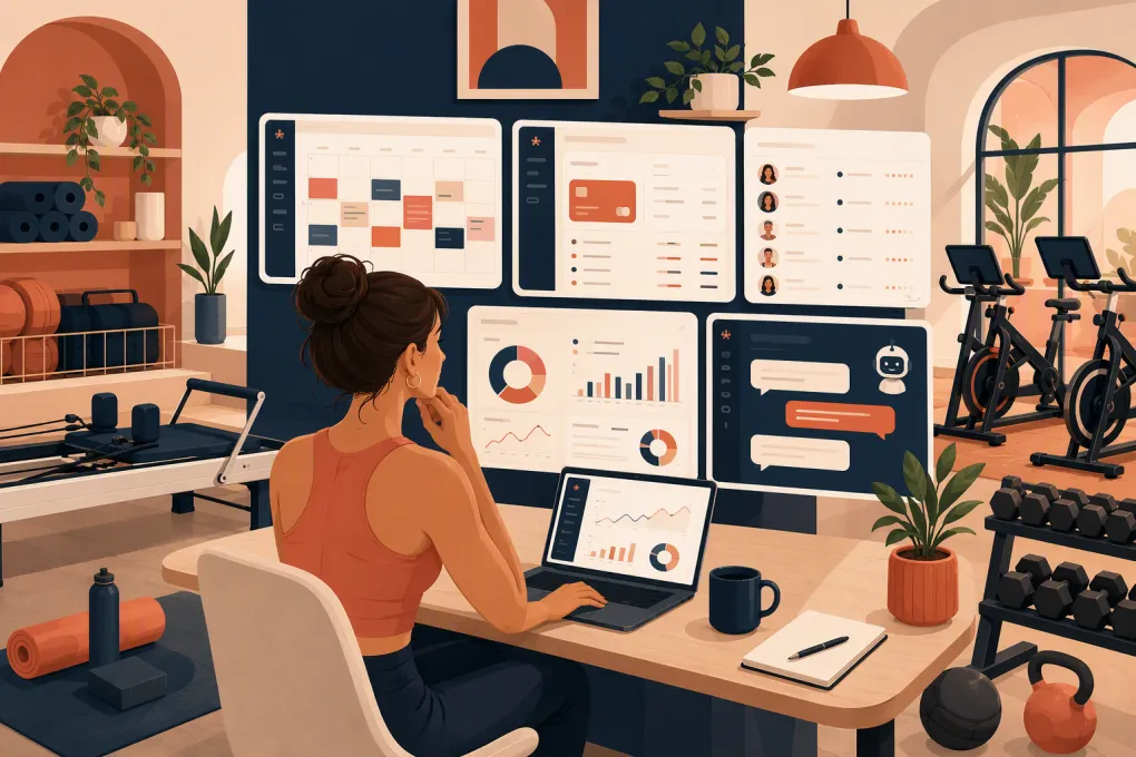 Boutique fitness operator comparing scheduling, billing, CRM, and AI software